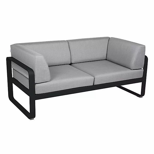 Bellevie 2-Sitzer Club Sofa 42 Lakritze 79 Flanellgrau günstig online kaufen