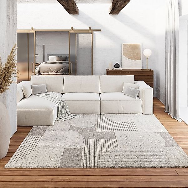 Wecon home Teppich »Mats«, rechteckig, 18 mm Höhe, Gewebt, Hoch-Tief, pfleg günstig online kaufen