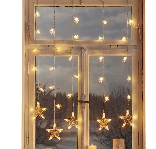Home-trends24.de LED-Lichterkette Lichtervorhang Beleuchtung Sterne Weihnac günstig online kaufen