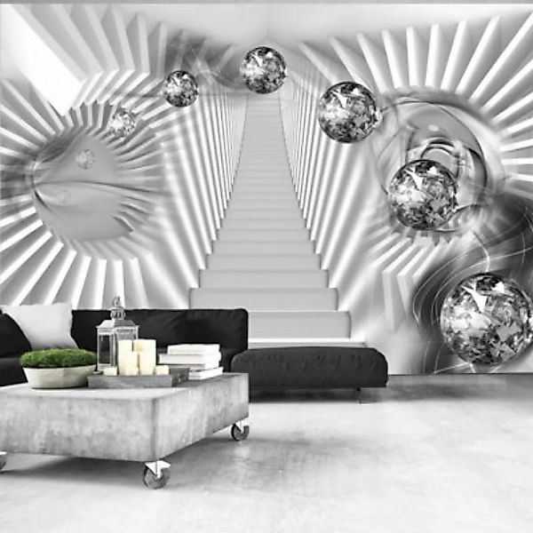 artgeist Fototapete Silberne Treppen mehrfarbig Gr. 200 x 140 günstig online kaufen