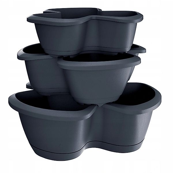 Prosperplast Blumentopf DRET123S, 3-Fach Pflanztopf günstig online kaufen