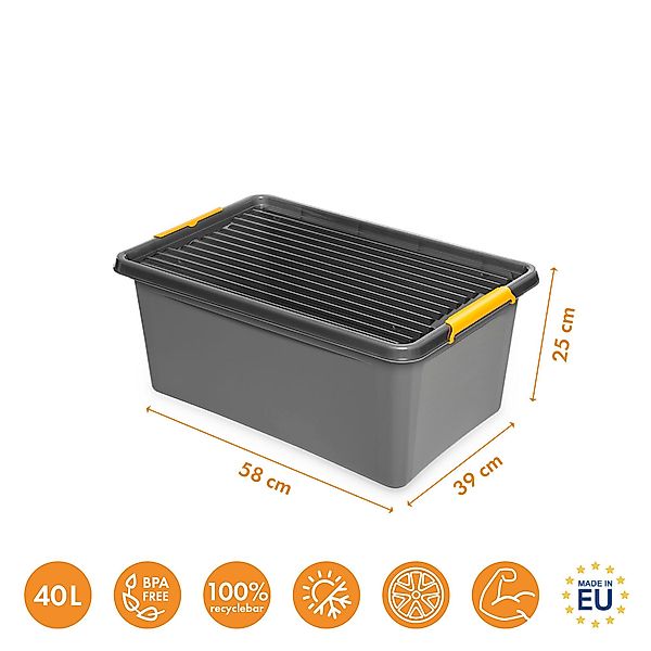 Kreher Aufbewahrungsbox 'Solid Box' aus Kunststoff günstig online kaufen