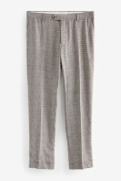 Next Anzughose Tailored-Fit Anzughose mit Karomuster und Leinen (1-tlg) günstig online kaufen