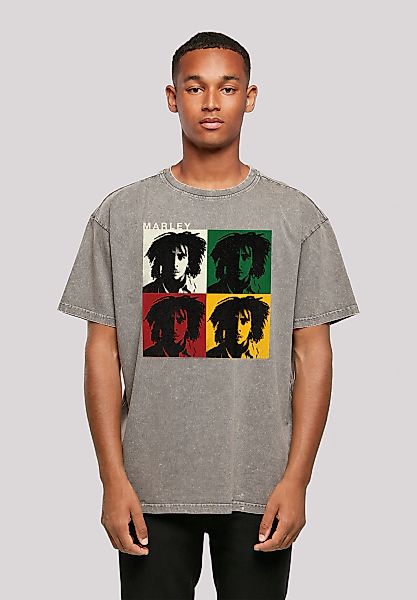 F4NT4STIC T-Shirt "Bob Marley Colour Blocks Two Sleeves Reggae Music" Premi günstig online kaufen