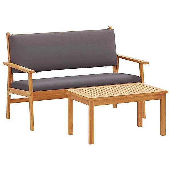 vidaXL Garten-Sofa-Set mit Kissen 2-Tlg Braun Massivholz Akazie 4106583 günstig online kaufen