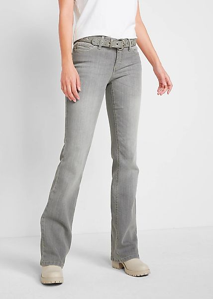 bonprix Bootcut-Jeans "Bootcut Jeans Mid Waist, Komfort-Stretch" Slim Fit P günstig online kaufen