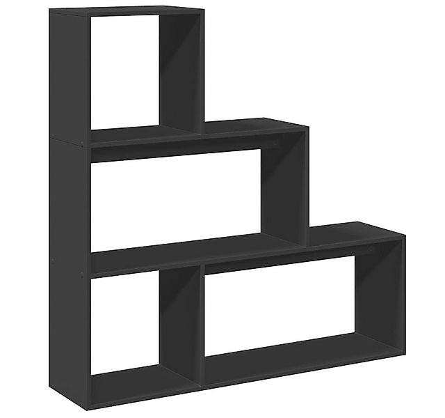 vidaXL Bücherregal Raumteiler-Bücherregal 3 Stufen Schwarz 123x29x123 cm, 1 günstig online kaufen