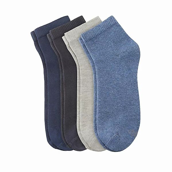 s.Oliver Unisex Socken, 4er Pack - Quarter, einfarbig Blau/Grau 35-38 günstig online kaufen
