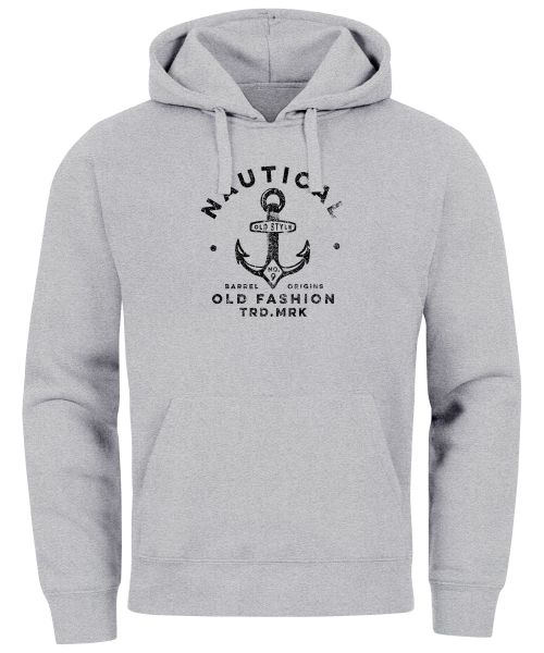 Neverless Hoodie Hoodie Herren Anker Motiv günstig online kaufen