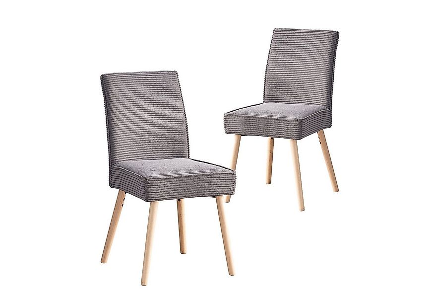 B&D home Polsterstuhl CEDRIC (2er Set, 2 St), gepolstert mit Federkernbox, günstig online kaufen