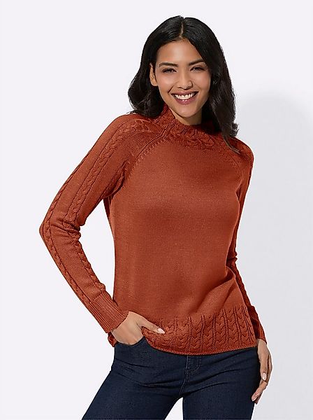 Sieh an! Strickpullover Stehkragen-Pullover Langarm Jersey günstig online kaufen