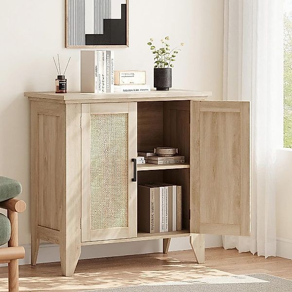 GarveeMore Sideboard rattan mit 2 Türen günstig online kaufen