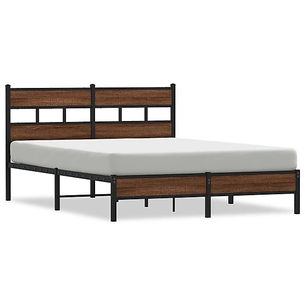 vidaXL Bettgestell ohne Matratze Braun Eichen-Optik 137x190 cm Holzwerkstof günstig online kaufen