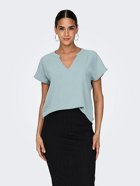 JACQUELINE de YONG Blusenshirt Einfarbige Kurzarm Bluse V-Ausschnitt Blusen günstig online kaufen