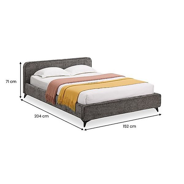 IDIMEX Polsterbett VIRETTA, Bett mit Lattenrost 140x200 cm, Doppelbett mit günstig online kaufen