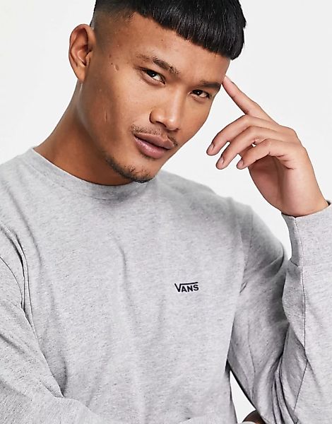 Vans – Left Chest Hit – Langärmliges T-Shirt in Grau günstig online kaufen