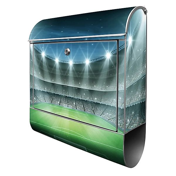 Banjado Design Briefkasten Silber Pulverbeschichtet 39x47x14cm 2 Schlüssel günstig online kaufen