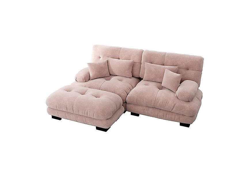 Odikalo 2-Sitzer Schlafsofa Polstersofa Ecksofa, Cloud Ecksofa für Wohnzimm günstig online kaufen