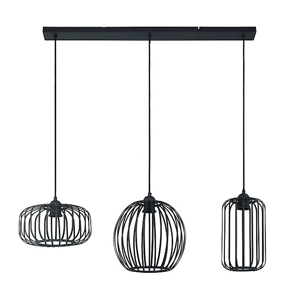 Lindby Pendelleuchte Krish 10010595 Retro Vintage Antik in Schwarz aus Meta günstig online kaufen