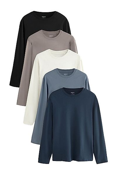 Next T-Shirt 5er-Pack Langarmshirts aus 100 % Baumwolle (5-tlg) günstig online kaufen