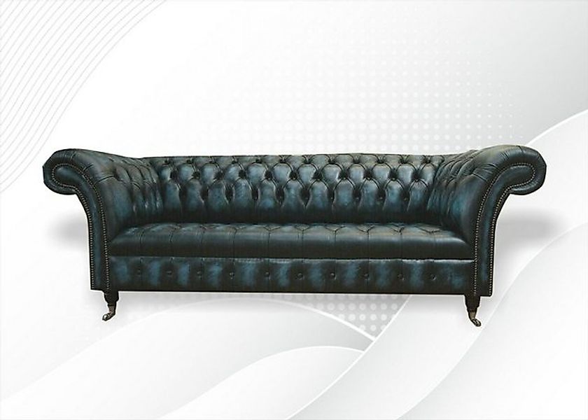 JVmoebel Chesterfield-Sofa Chesterfield Sofa hochwertig massiv Holz Handarb günstig online kaufen