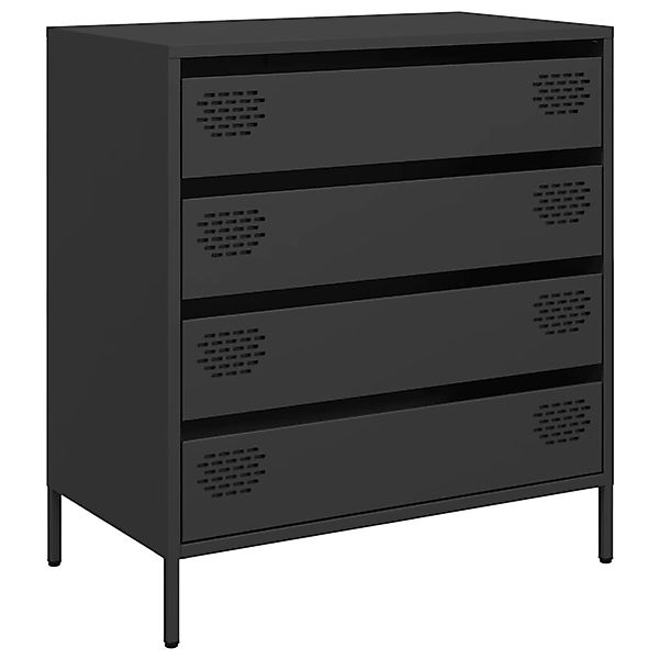 vidaXL Sideboard Schwarz 68x39x73,5 cm Kaltgewalzter Stahl 851286 günstig online kaufen