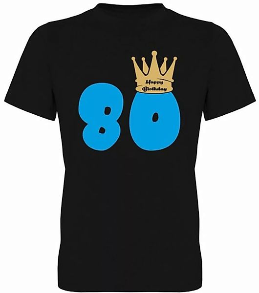 G-graphics T-Shirt 80 – Happy Birthday – mit Krone Herren T-Shirt, mit tren günstig online kaufen