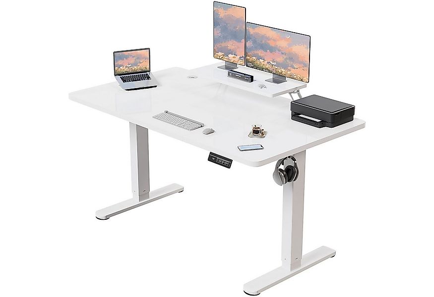 HOMALL Schreibtisch Höhenverstellbarer Schreibtisch mit Monitorständer 120/ günstig online kaufen
