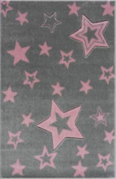 Kids Love Rugs Kinderteppich Starlight silber/rosa Gr. 110 x 170 günstig online kaufen