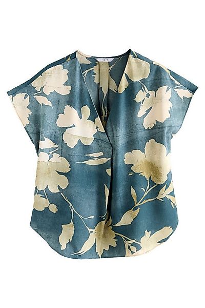 Next Kurzarmbluse Relaxed Fit Schlupfbluse mit V-Ausschnitt (1-tlg) günstig online kaufen