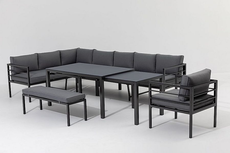 Gardissimo Gartenlounge-Set Larino Gartenmöbelset, (Set, 4-tlg., Alu, Ecklo günstig online kaufen