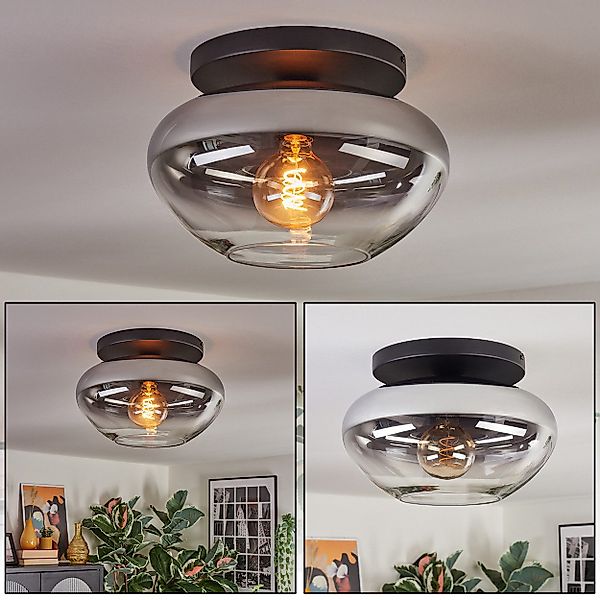hofstein Deckenleuchte Deckenlampe aus Metall/Glas in günstig online kaufen