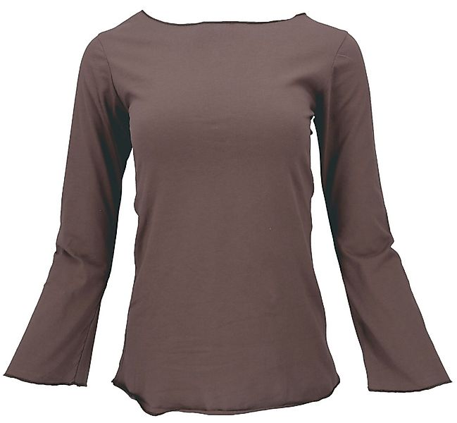 Guru-Shop Longsleeve Basic Langarmshirt, Yogashirt mit.. alternative Beklei günstig online kaufen