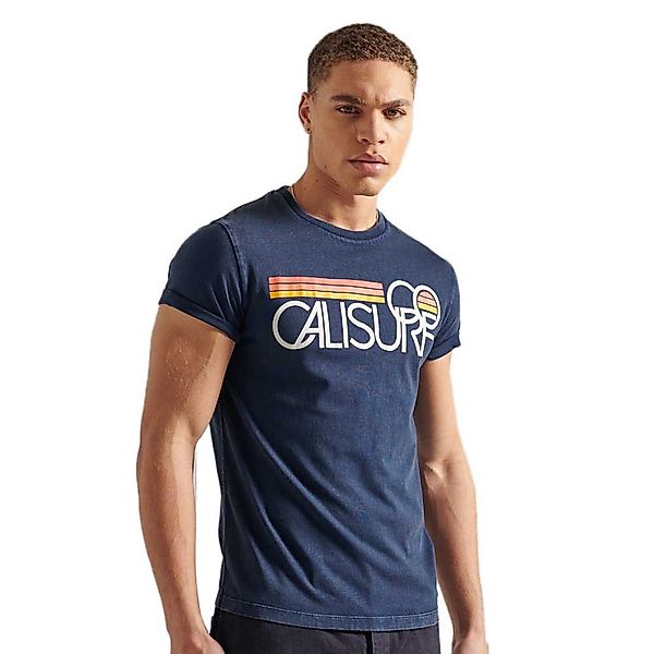 Superdry Cali Surf Graphic 220 Kurzärmeliges T-shirt 2XL Nautical Navy günstig online kaufen