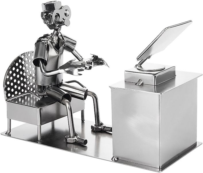 BRUBAKER Dekofigur Schraubenmännchen Gamer mit Controller - Zocker Eisenfig günstig online kaufen
