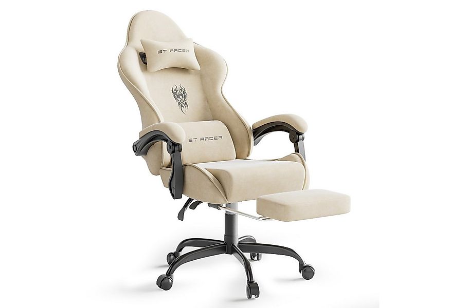 Ferghana Gaming-Stuhl Gaming-Stuhl: Kopfstütze, Lendenkissen, Armlehnen, Fu günstig online kaufen