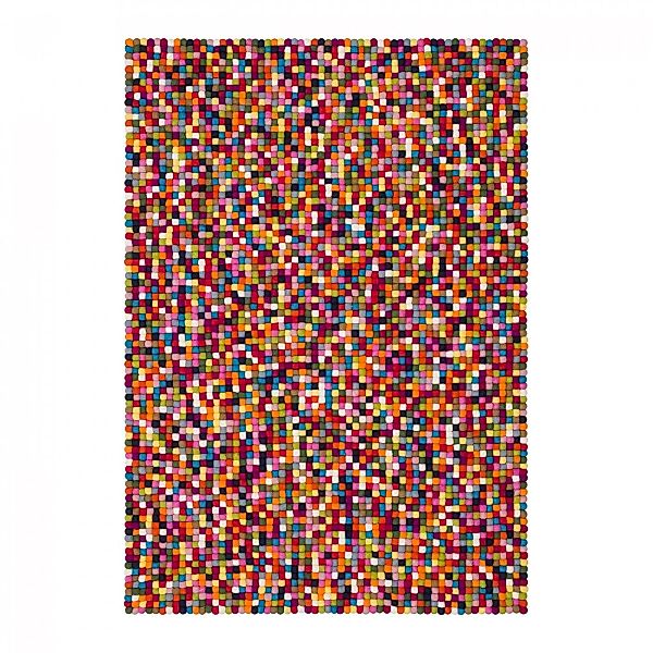 myfelt - Lotte Filzkugelteppich rechteckig - multicolor/180x260 cm günstig online kaufen
