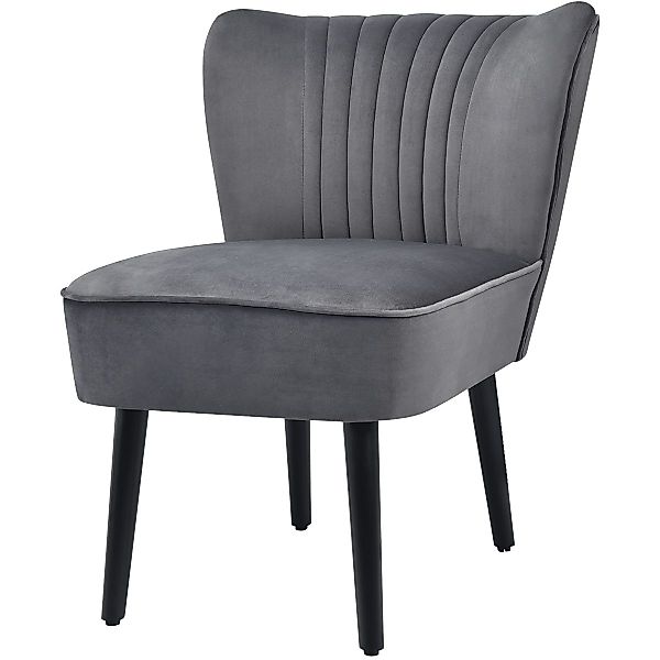 COSTWAY Relaxsessel, 2er-Set,samt,hohe Rückenlehne, gepolstert, Massivholzb günstig online kaufen