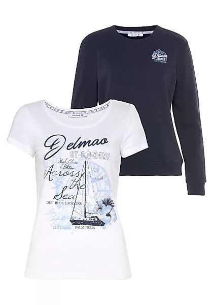 DELMAO Sweatshirt, (Spar-Set, 2 tlg., Sweatshirt + T-Shirt), mit passendem günstig online kaufen