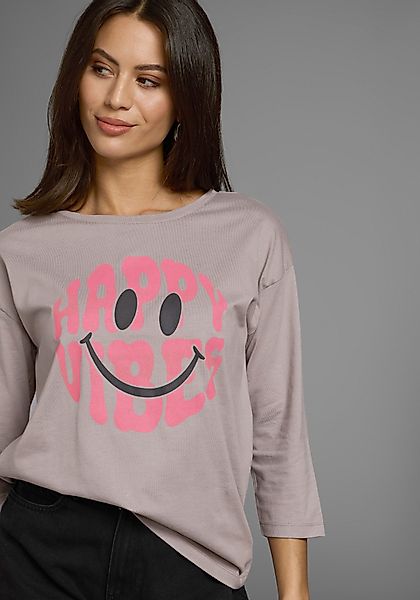 Laura Scott 3/4-Arm-Shirt mit fröhlichem Frontprint günstig online kaufen