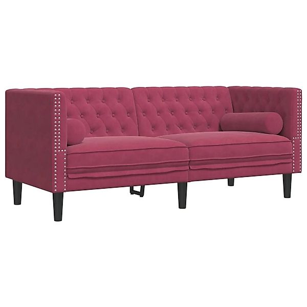 vidaXL Sofa Chesterfield-Sofa mit Nackenrollen 2-Sitzer günstig online kaufen