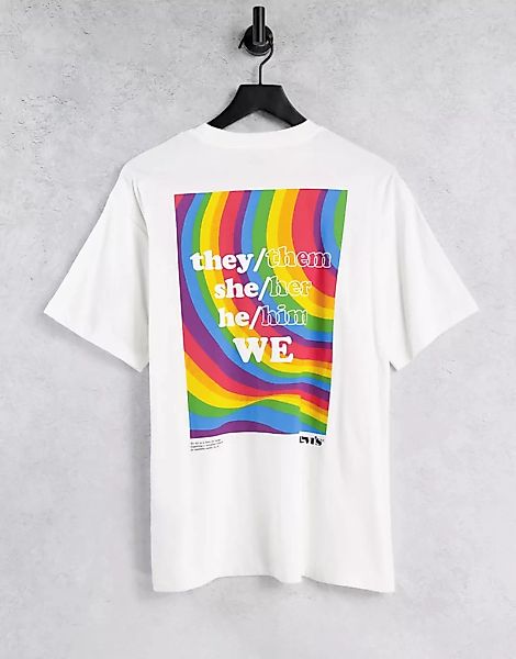 Levi's Pride – T-Shirt mit Vintage-Passform und Regenbogen-Print hinten in günstig online kaufen