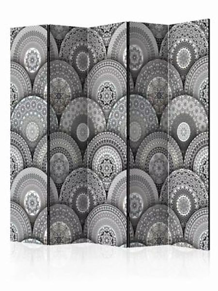 artgeist Paravent Room divider: Mandalas II schwarz/weiß Gr. 225 x 172 günstig online kaufen