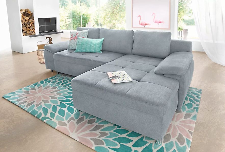 sit&more Ecksofa "Labene L-Form", wahlweise mit Bettfunktion und Bettkasten günstig online kaufen