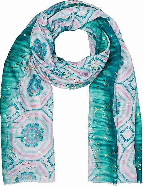 styleBREAKER Schal "Schal mit Batik Muster Metallic" 1 Stk. günstig online kaufen