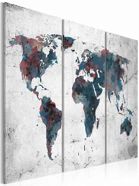 artgeist Wandbild Unentdeckte Kontinente - Triptychon mehrfarbig Gr. 60 x 4 günstig online kaufen
