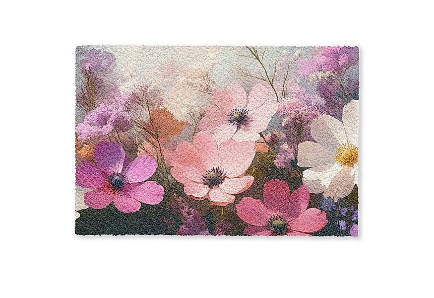 MuchoWow Fußmatte Blumen - Bunt - Blühend, Rechteckig, innen Schmutzfangmat günstig online kaufen