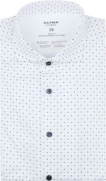 OLYMP Level 5 Hemd Stretch Druck Weiß - Größe 42 günstig online kaufen