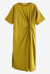 Next Midikleid Kurzärmeliges T-Shirt-Midikleid mit Twist günstig online kaufen