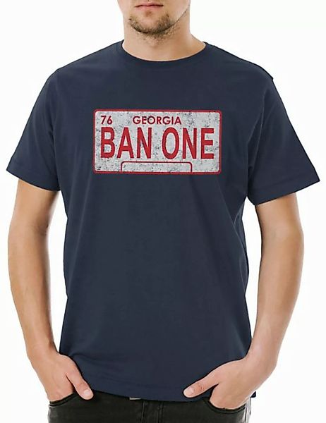 Urban Backwoods Print-Shirt Ban One Sign License Plate Herren T-Shirt Smoke günstig online kaufen